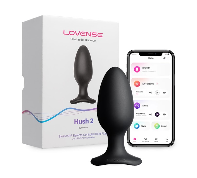 Lovense Hush 2 Plug Đen Rung Mạnh App Khoái Cảm Vượt Trội