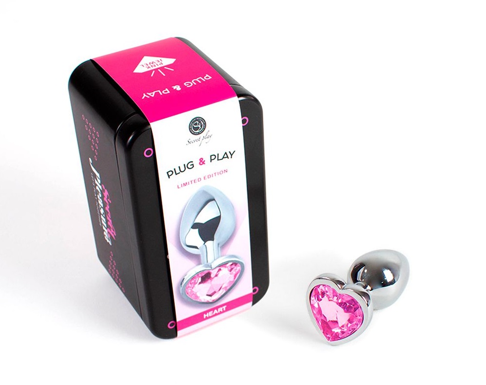 Nút Đít Tim Secret Play Kim Loại 2.8cm Quyến Rũ Thỏa Mãn