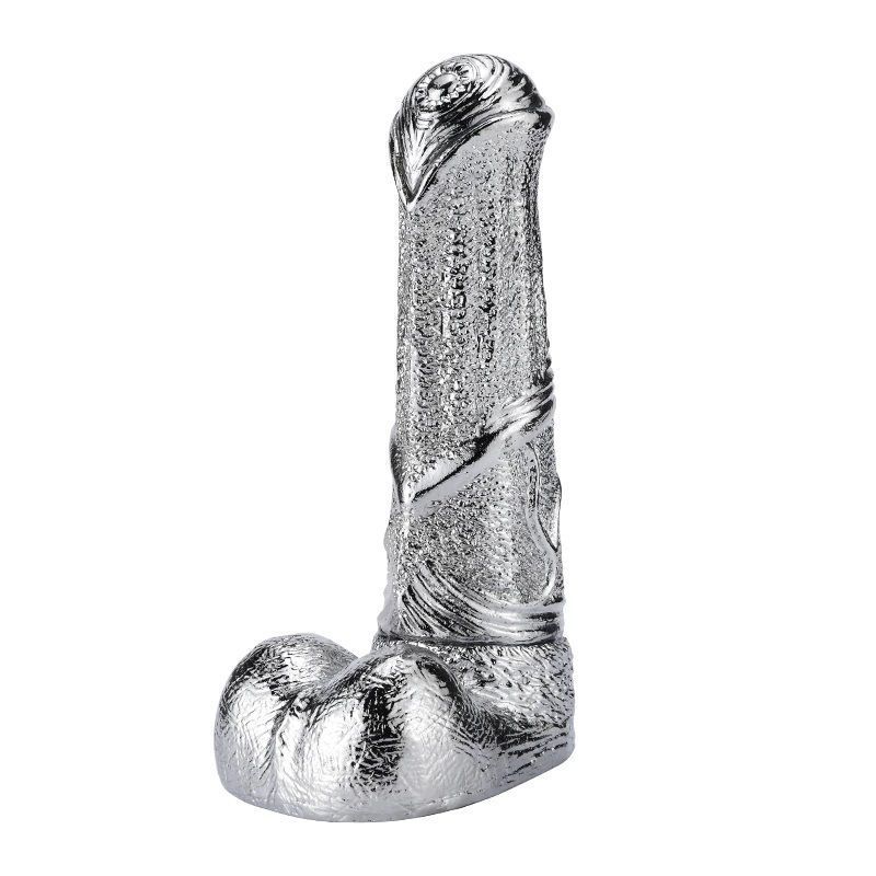 Dildo G-Spot MT Bạc Kim Loại 17.5cm Kích Thích