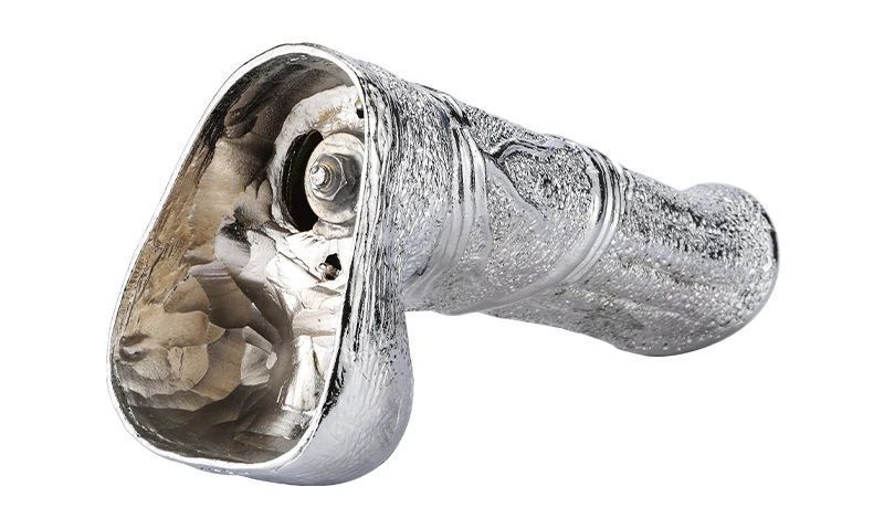 Dildo G-Spot MT Bạc Kim Loại 17.5cm Kích Thích
