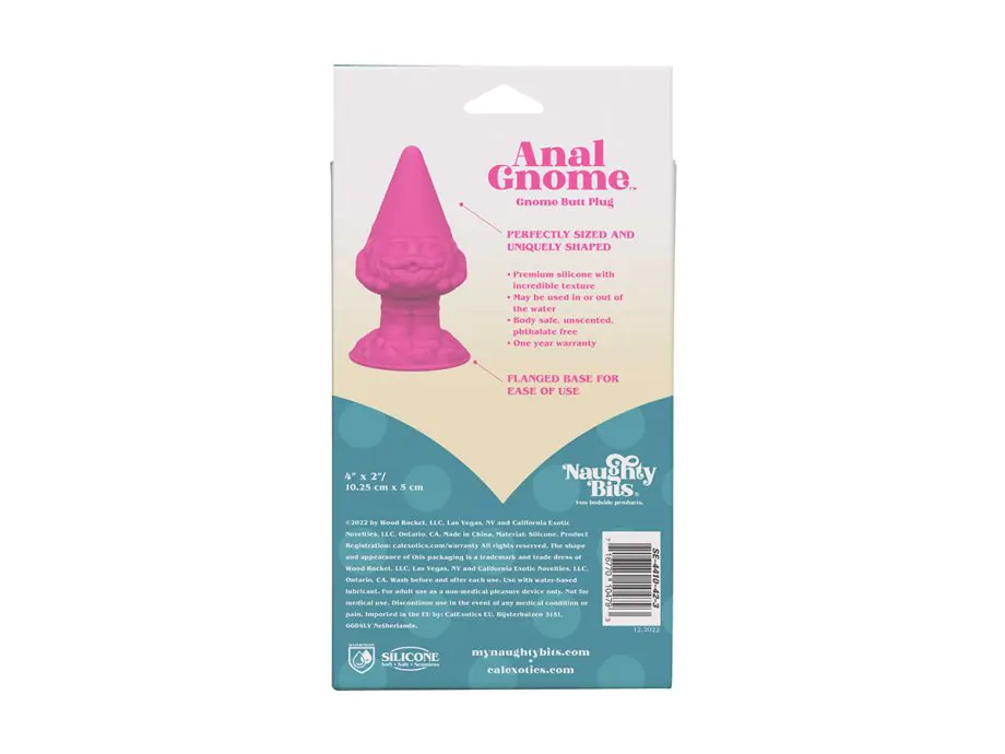 Naughty Bits Anal Gnome Plug Hồng Silicone Lùn Xinh Kích Thích Vui