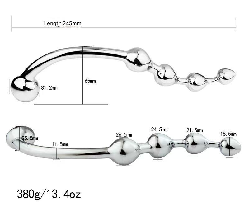 Dildo Thép Không Gỉ 24.5cm Prostate Kích Thích Cao