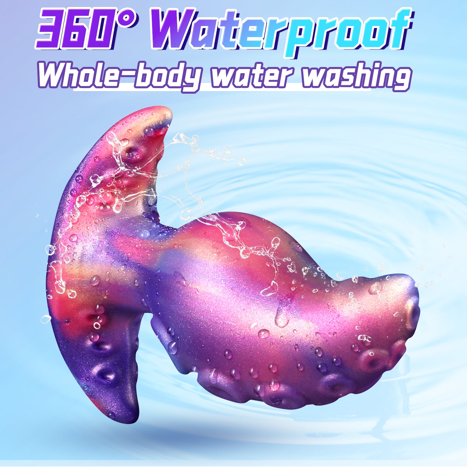 Tentacle Purple Glass Butt Plug Kỳ Lạ Quái Vật