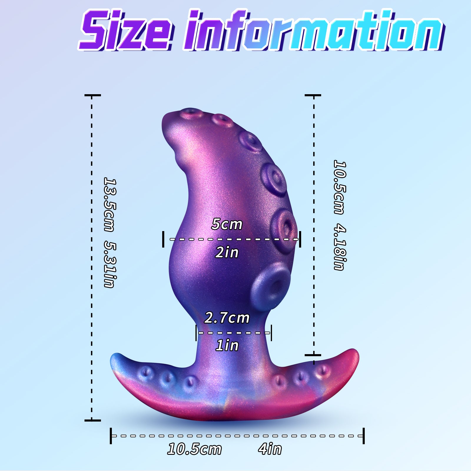 Tentacle Purple Glass Butt Plug Kỳ Lạ Quái Vật
