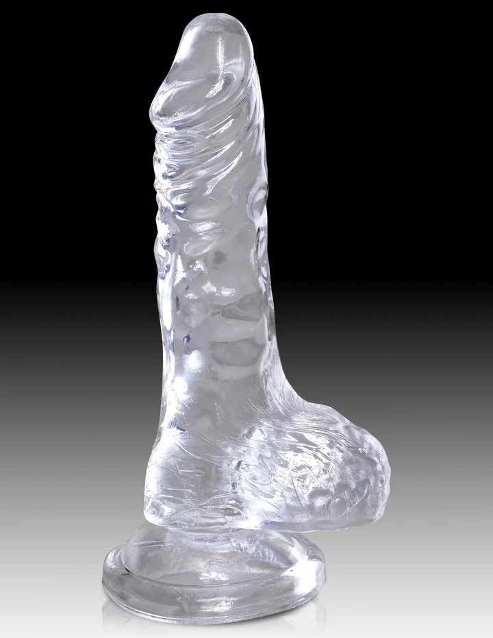 King Cock Fake 4 Inch Biên Vú Trong Suốt