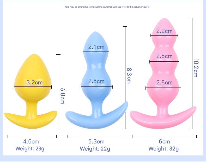 Bộ Nút Hậu Môn Hạt Mềm Đa Sắc, Kích Thích Bất Tận!