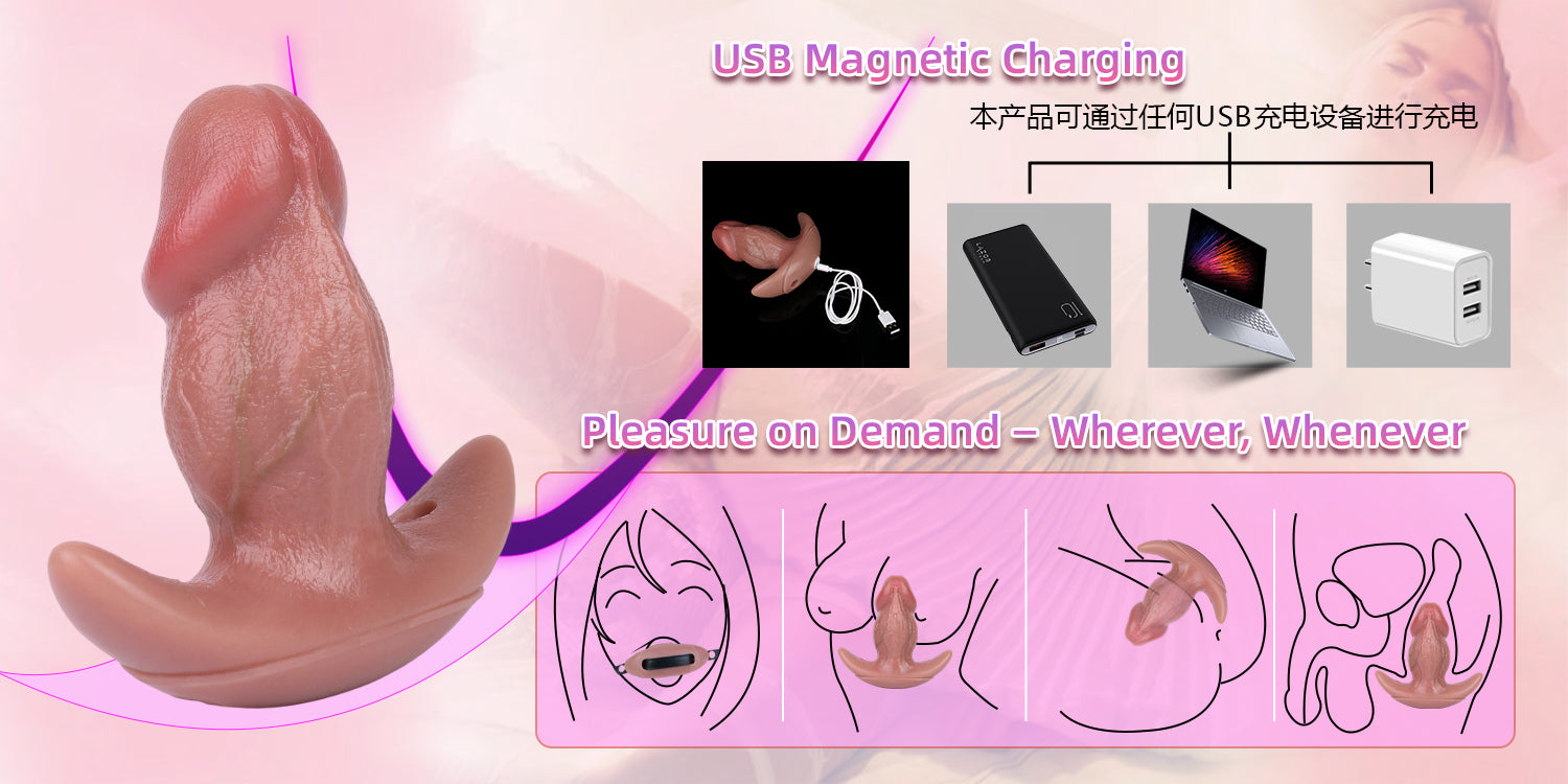 Plug Dildo Rung 2 Inch Thực Tế Đầy Đặn Kích Thích