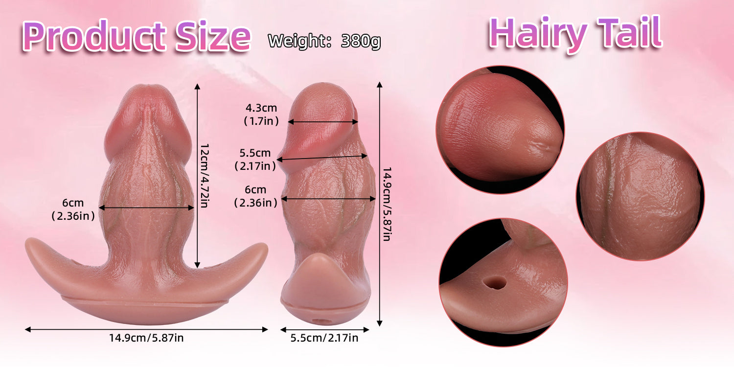 Plug Dildo Rung 2 Inch Thực Tế Đầy Đặn Kích Thích