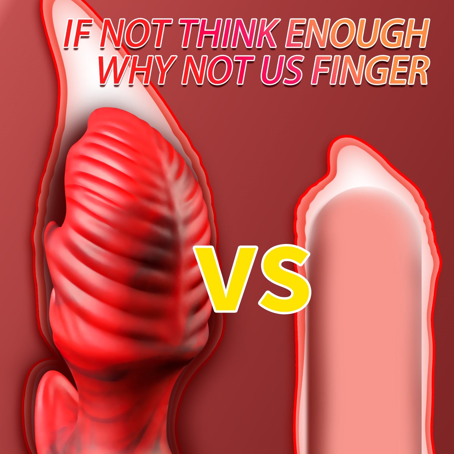 Huge Spiked Plug Đỏ Silicone Khổng Lồ Gai Lồi Mãn Nhục