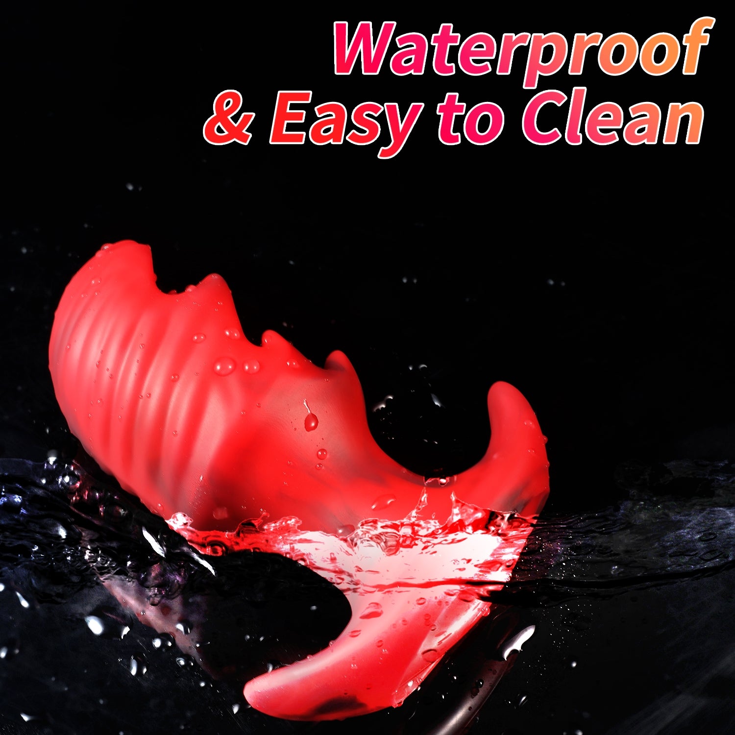 Huge Spiked Plug Đỏ Silicone Khổng Lồ Gai Lồi Mãn Nhục