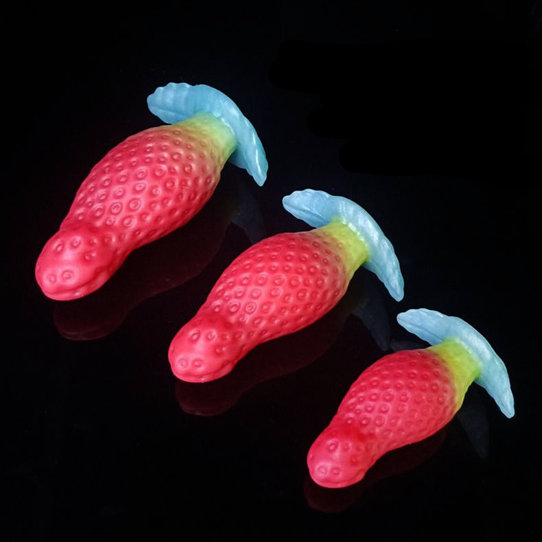 Strawberry Silicone Butt Plug Hồng Neo Thuyền Êm Ái Hút