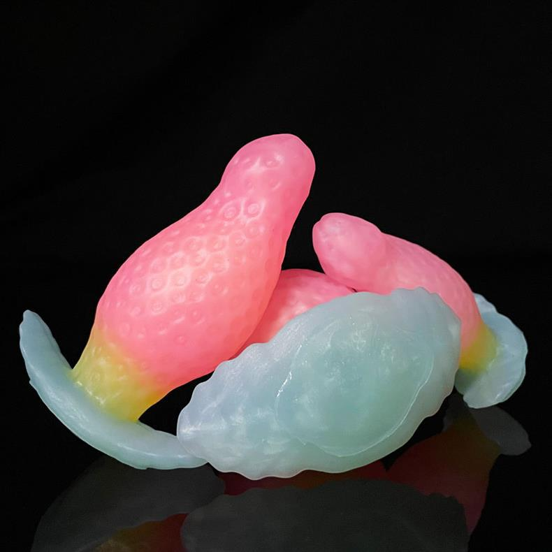 Strawberry Silicone Butt Plug Hồng Neo Thuyền Êm Ái Hút