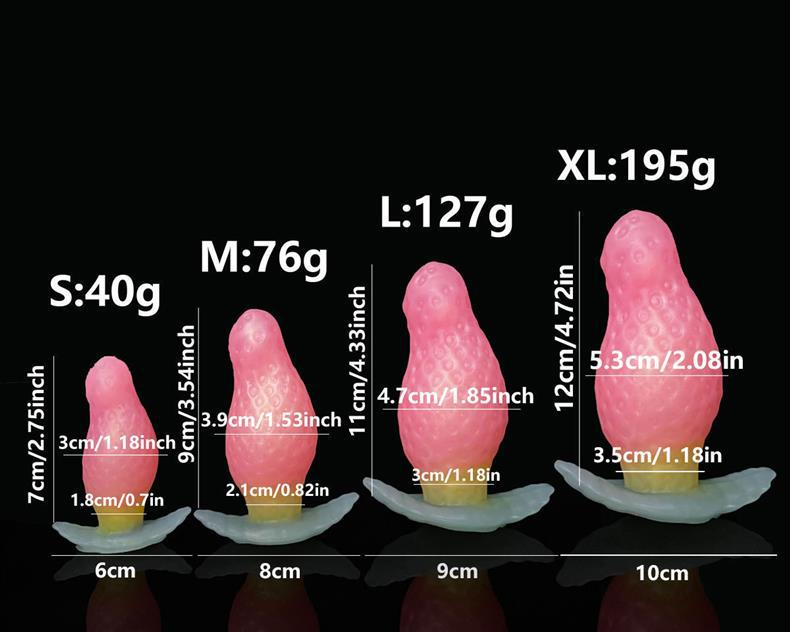 Strawberry Silicone Butt Plug Hồng Neo Thuyền Êm Ái Hút