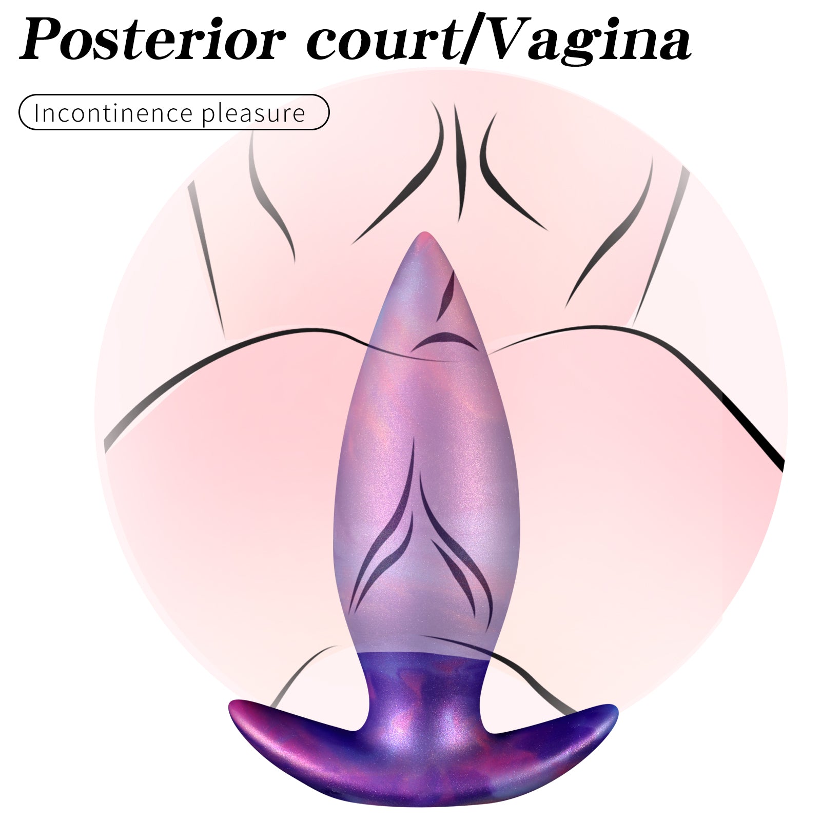 Bộ Plug Hình Nón Tím 5 Cỡ Silicone Mịn Màng Kích Thích Hậu Môn