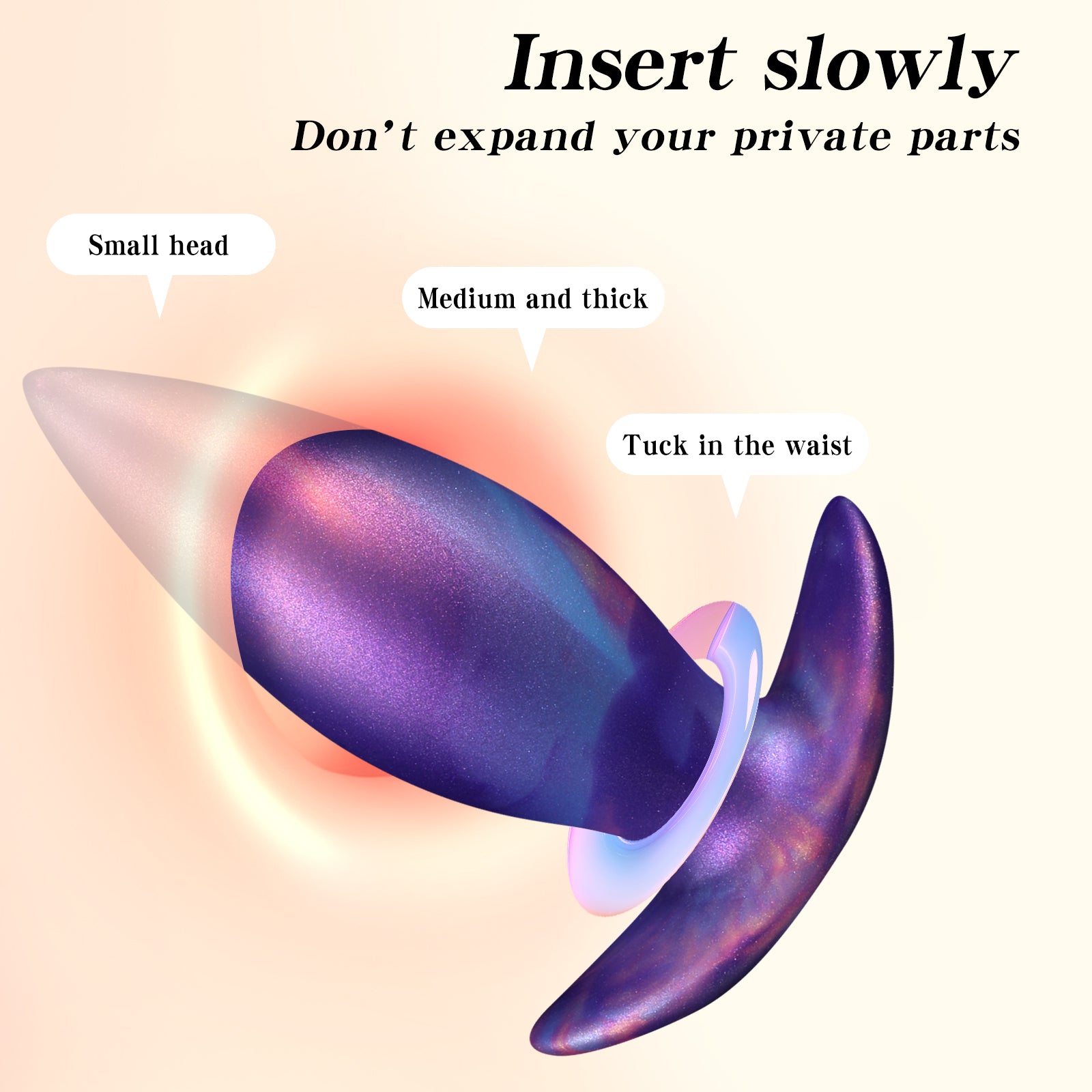 Bộ Plug Hình Nón Tím 5 Cỡ Silicone Mịn Màng Kích Thích Hậu Môn