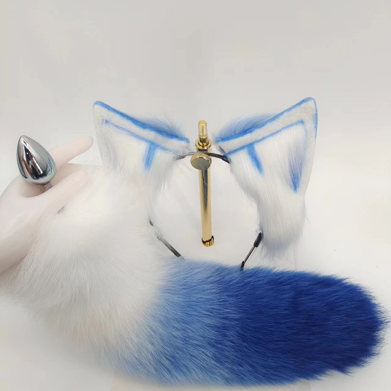 Blue Fox Tail 15" Gradient Đuôi Cáo Xinh Mơ Mộng