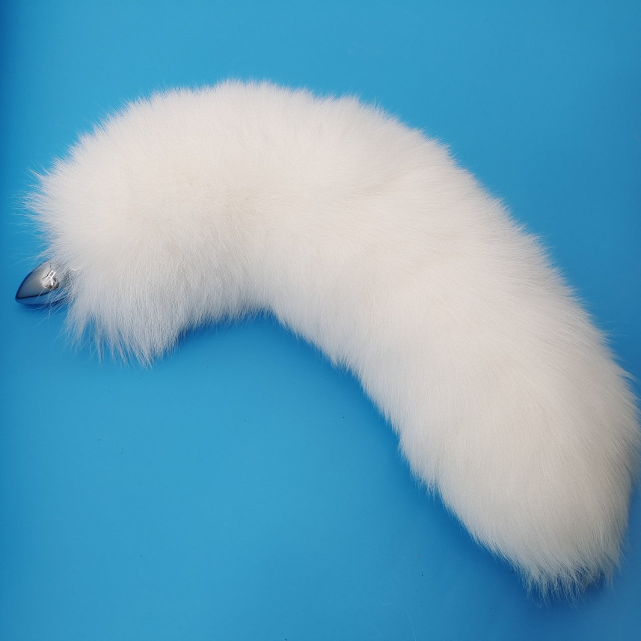 Pure White Fox Tail Butt Plug Lông Thật Trắng Mê Hoặc