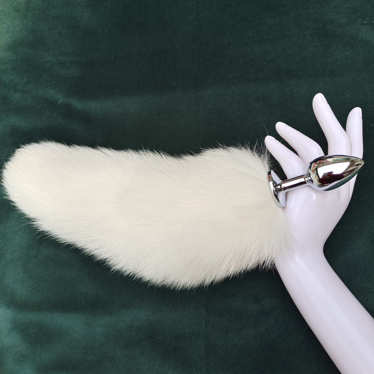 Butt Plug Đuôi Cáo Trắng Metal Fox Siêu Dâm Đãng