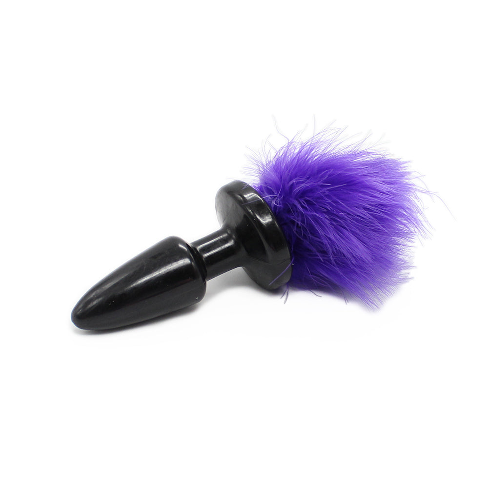 Black Bunny Tail Plug Silicone Đuôi Thỏ Sexy Huyền Bí