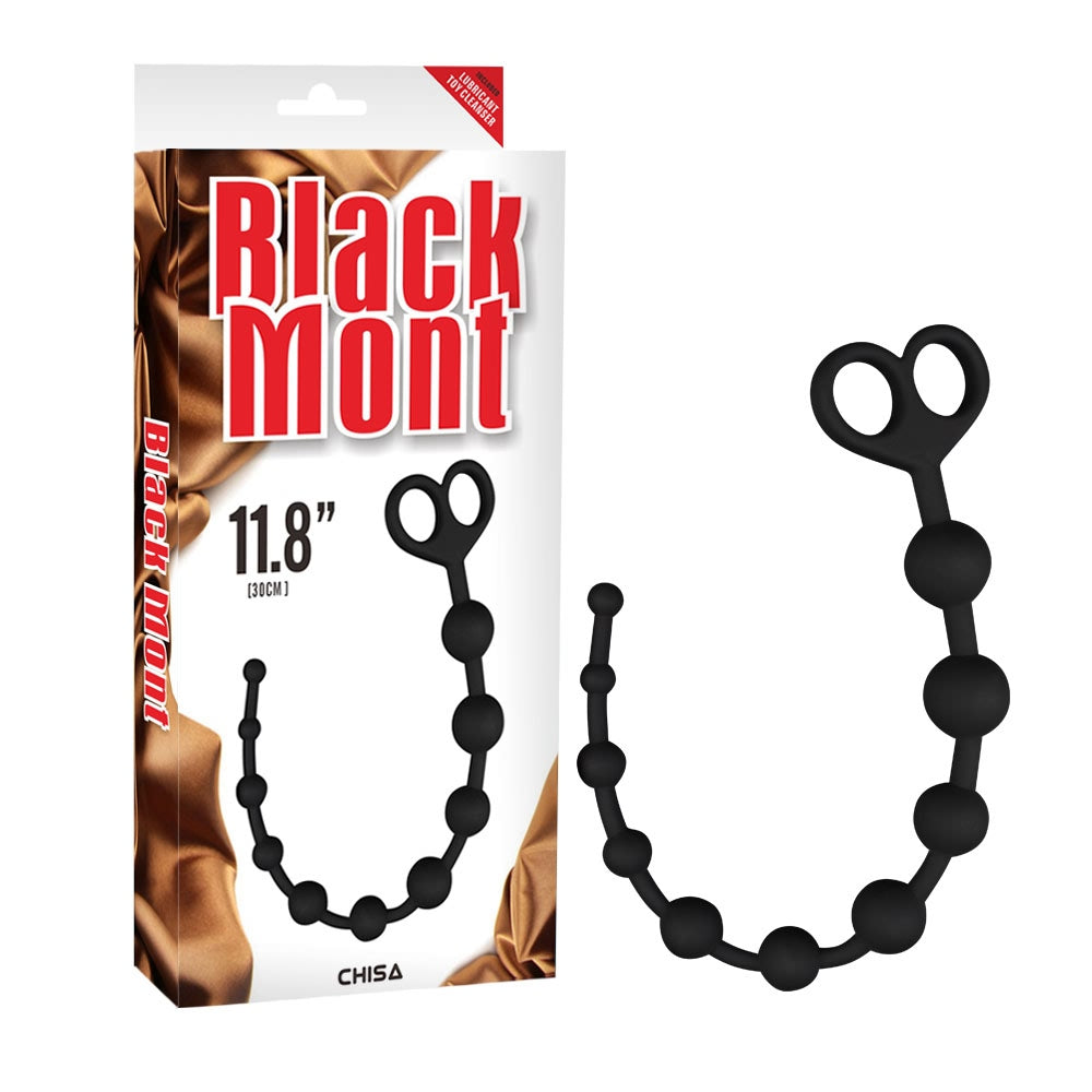 Black Mont Boyfriend Beads Anal Silicone Mềm Dễ Chèn