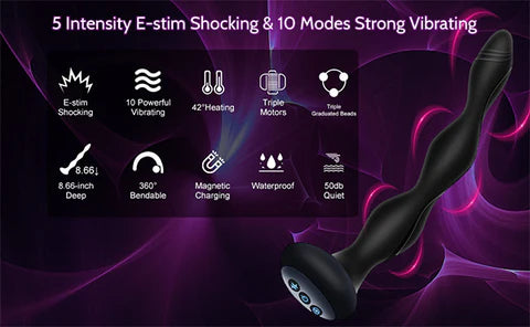 Massager E-Stim Prostate Beads Sốc Khoái Lạc