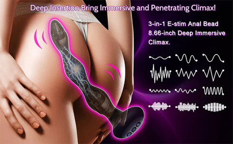 Massager E-Stim Prostate Beads Sốc Khoái Lạc