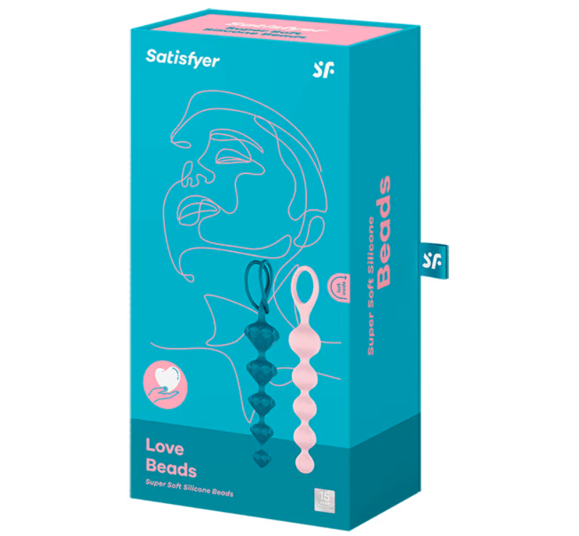 Satisfyer Love Beads Silicone 20cm Nam Tròn Mịn Thử Nghiệm Sâu