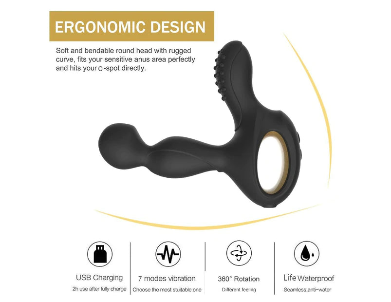 NV TOYS Cako Prostate – Quay 360 Remote Ấm Mạnh Đỉnh Cao!