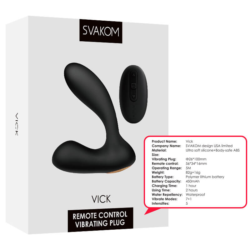 Svakom Vick Prostate Remote Rung Góc Hoàn Hảo