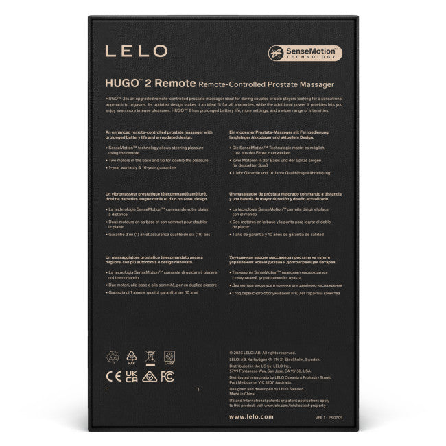 Lelo Hugo 2 prostate massage remote mạnh gấp đôi
