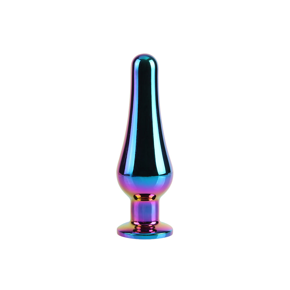 Chisa Rainbow Butt Plug 4.4" – Kim Loại Cầu Vồng Sang Trọng!