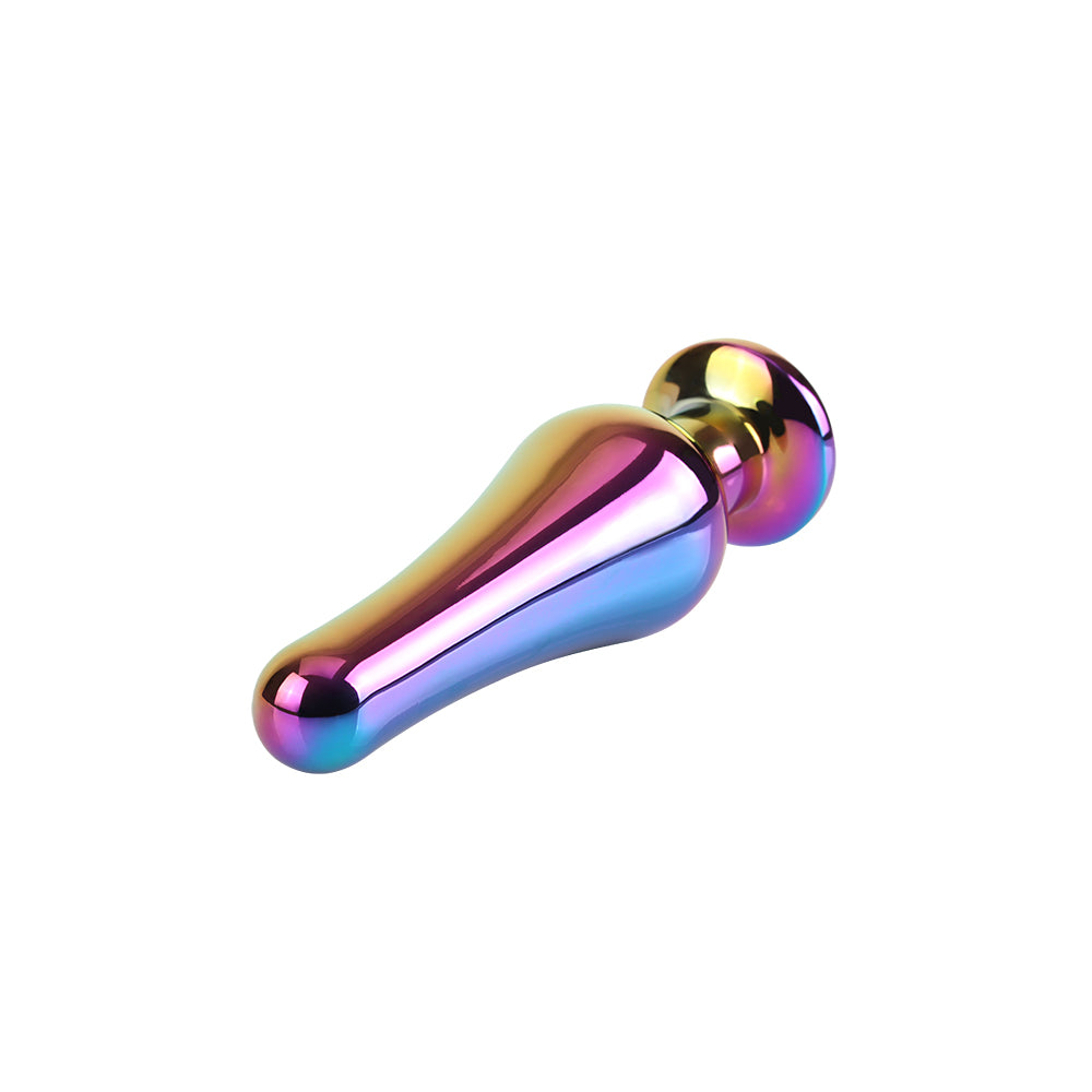Chisa Rainbow Butt Plug 4.4" – Kim Loại Cầu Vồng Sang Trọng!