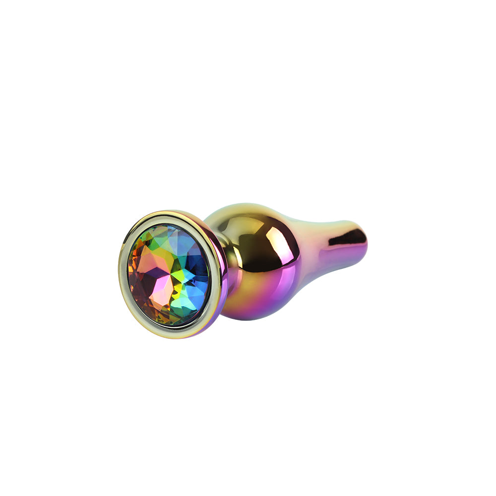 Chisa Rainbow Butt Plug 4.4" – Kim Loại Cầu Vồng Sang Trọng!