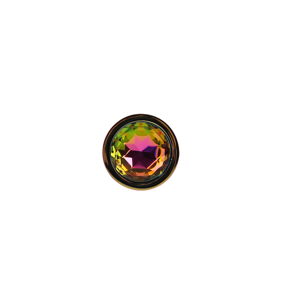 Chisa Rainbow Butt Plug 4.4" – Kim Loại Cầu Vồng Sang Trọng!