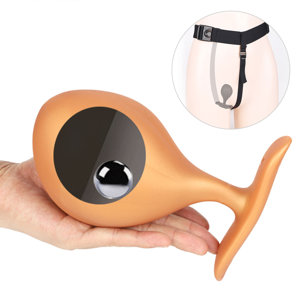 Plug Đít Bi Thép Silicone Đeo Nặng Cực Sướng