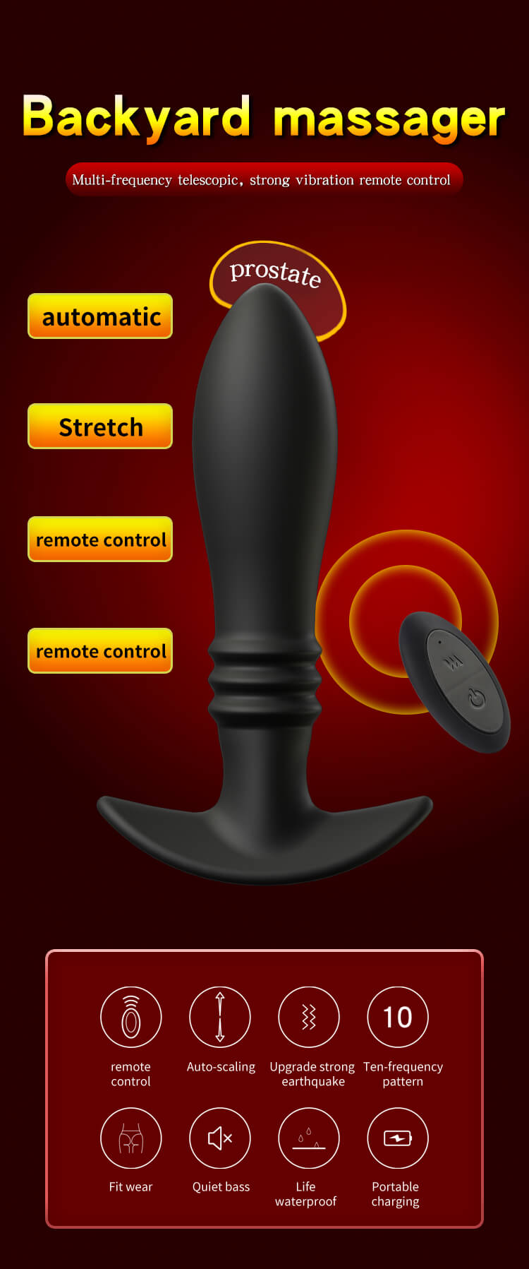 Yunman Butt Plug Co Giãn Tự Động Kích Thích Đỉnh