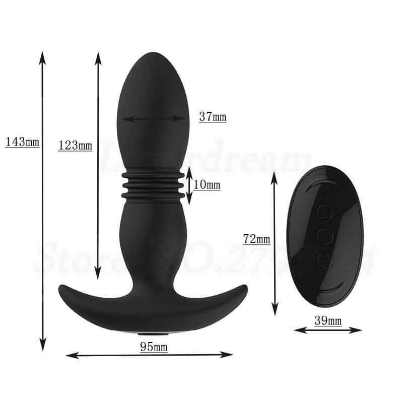 Wistone Thrusting Butt Plug Rung Đẩy Điều Khiển Xa Điên Rồ