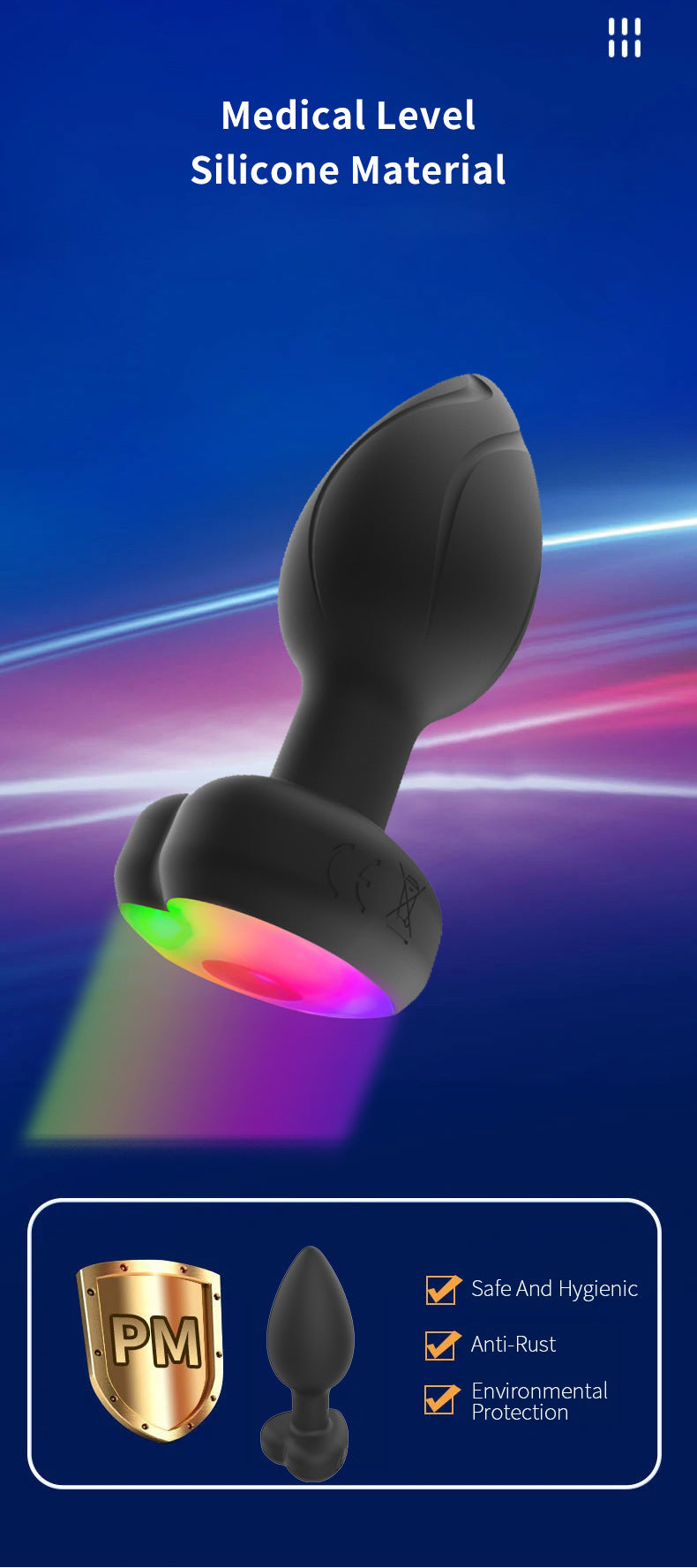 Plug Trái Tim Glow Rung Sáng Đa Tần Đam Mê
