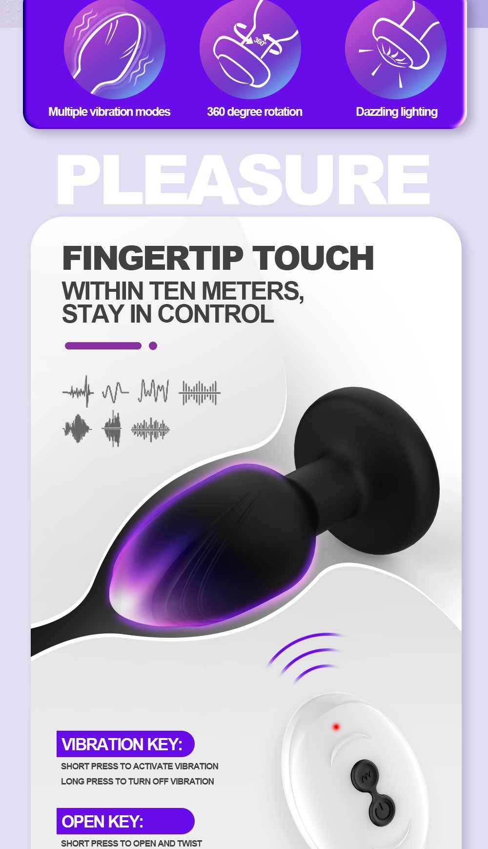 Plug Anal 360 Twist LED Rung Quay Siêu!