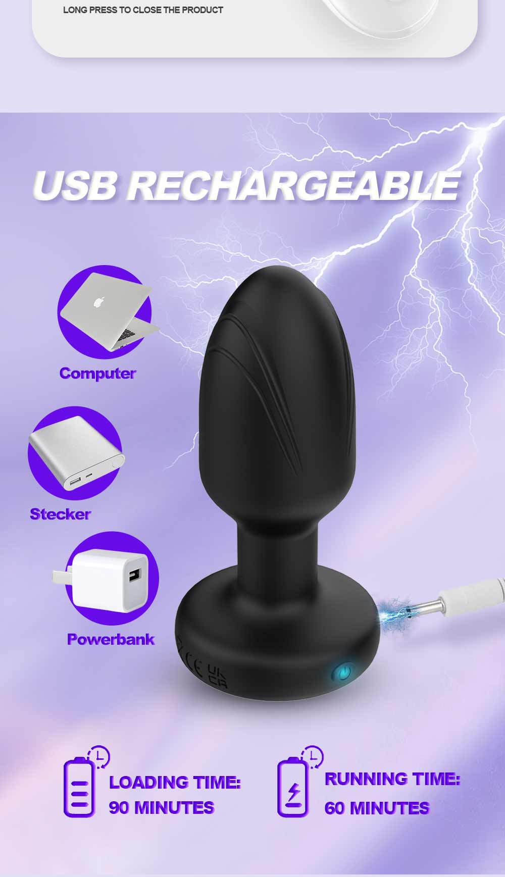 Plug Anal 360 Twist LED Rung Quay Siêu!