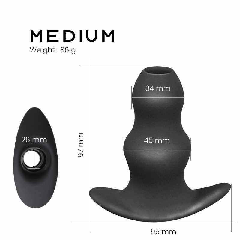 Plug hậu môn rỗng silicone giãn nở an toàn