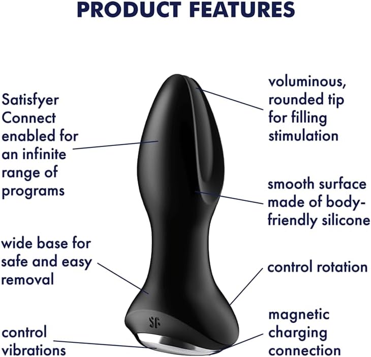 Satisfyer Rotator Plug 2+ App Anal Rung Xoay Điên Cuồng