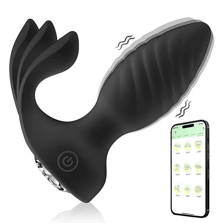 Plug Rung Đa Sắc Pipedream Đá Quý Điều Khiển Từ Xa Sang