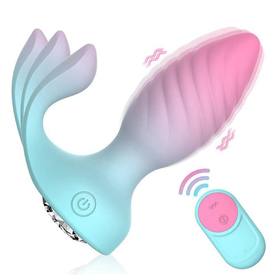 Plug Rung Đa Sắc Pipedream Đá Quý Điều Khiển Từ Xa Sang