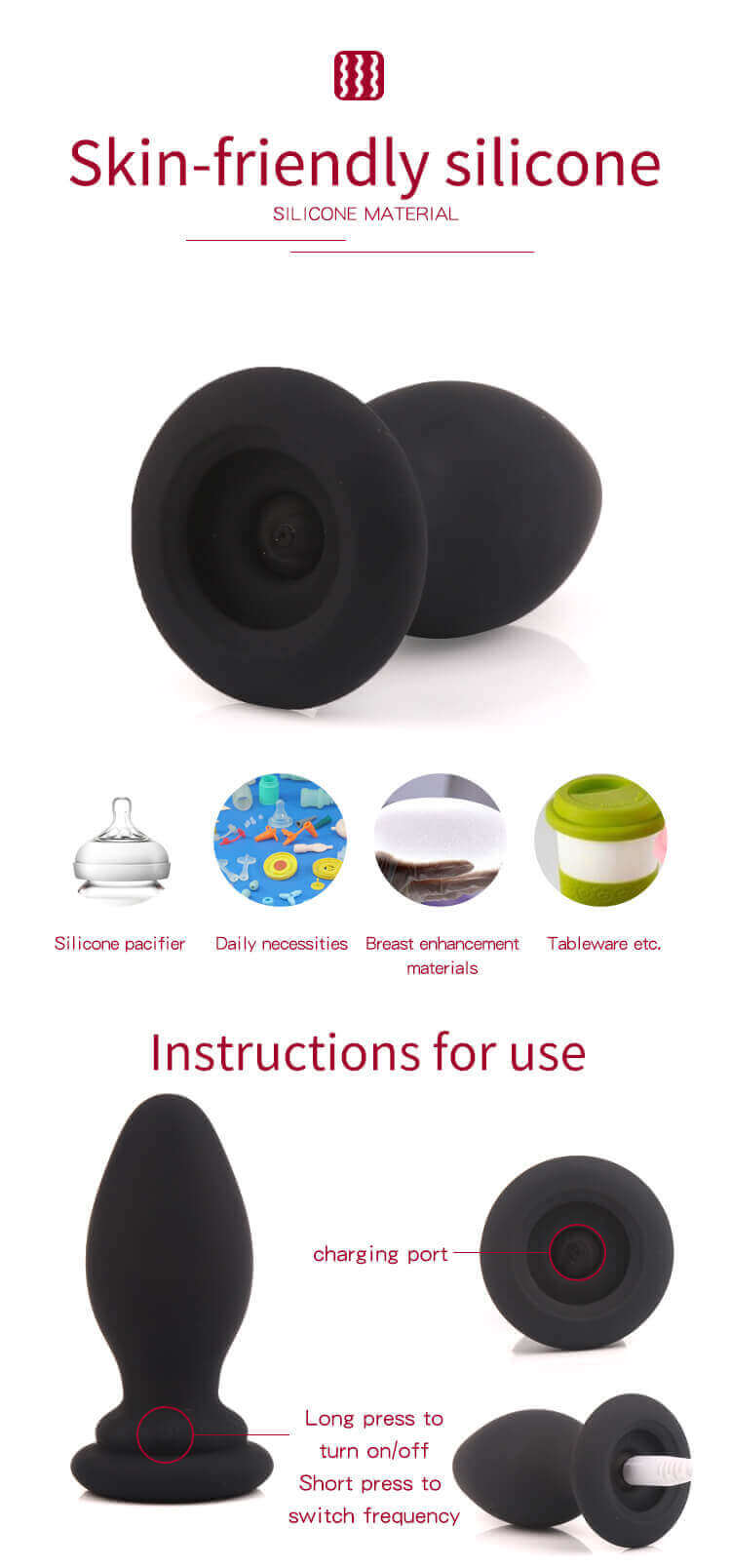 Yunman Fox Tail Plug BDSM Nóng Bỏng Roleplay