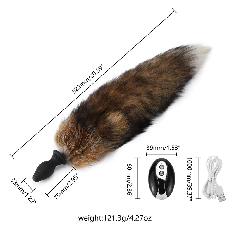 Runyu Plug Đuôi Cáo Rung Gợi Tình Hấp Dẫn