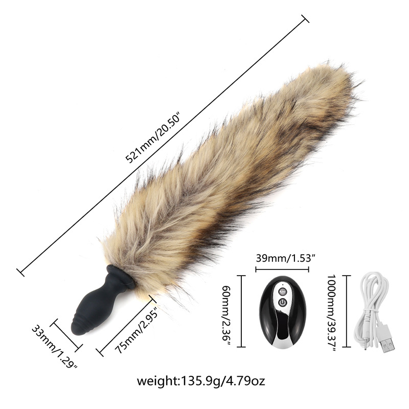 Runyu Plug Đuôi Cáo Rung Gợi Tình Hấp Dẫn