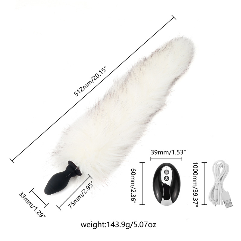 Runyu Plug Đuôi Cáo Rung Gợi Tình Hấp Dẫn