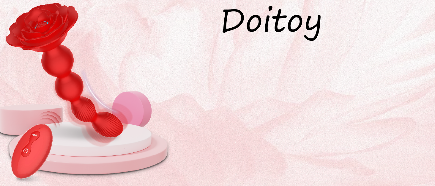 Anal Beads Butt Plug 10 Mode Rung Quay Hoa Hồng Khoái Đỉnh