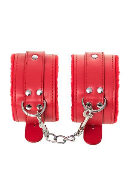 Anonymo Nanocuffs Đỏ Lông Mềm Sang BDSM Đam Mê